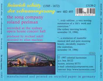 CD The Song Company: Heinrich Schütz - Der Schwanengesang (The Swan Song - Swv 482-493)