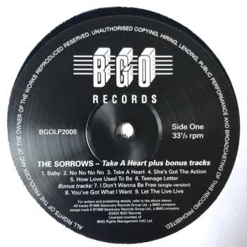 LP The Sorrows: Take A Heart
