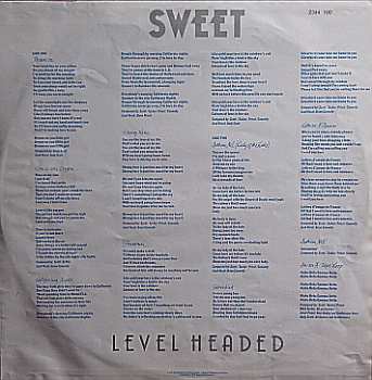 LP The Sweet: Level Headed