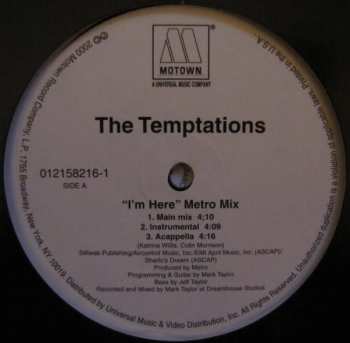 LP The Temptations: I'm Here (Metro Mix)