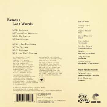 LP The True Loves: Famous Last Words CLR