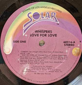 LP The Whispers: Love For Love