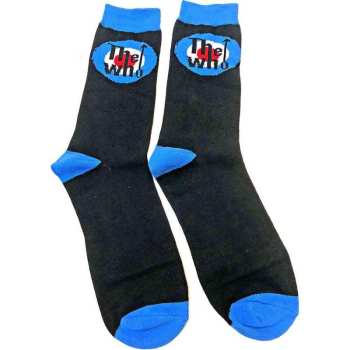 Merch The Who: The Who Unisex Ankle Socks: Target Logo (black) (uk Size 4 - 7) 36 - 42