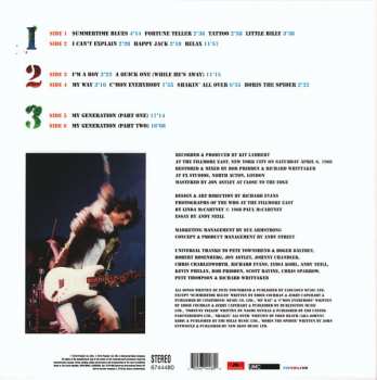 3LP The Who: Live At The Fillmore East 1968