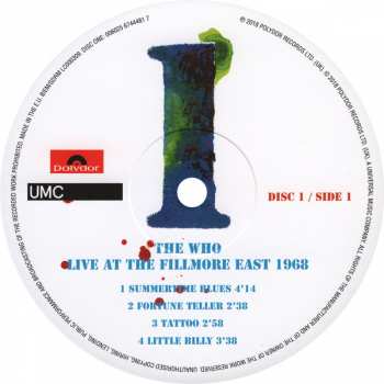 3LP The Who: Live At The Fillmore East 1968