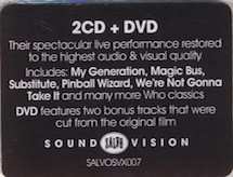 2CD/DVD The Who: Live At The Isle Of Wight Festival 1970