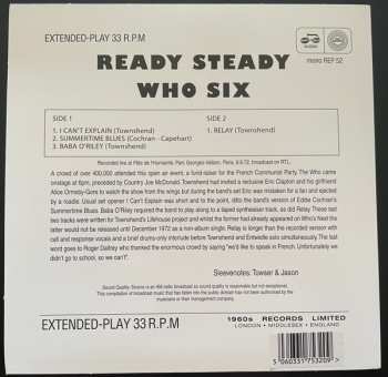 SP The Who: Ready Steady Who Six: Live in Paris '72