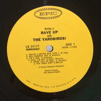 LP The Yardbirds: Having A Rave Up With The Yardbirds