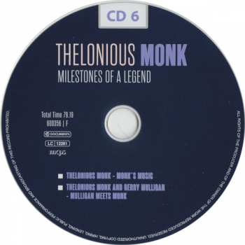 10CD/Box Set Thelonious Monk: Milestones Of A Legend