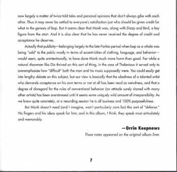 CD Thelonious Monk: Plays Duke Ellington