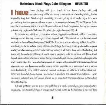 CD Thelonious Monk: Plays Duke Ellington