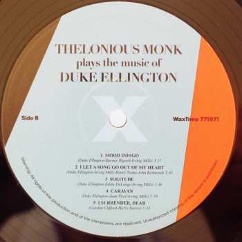 LP Thelonious Monk: Thelonious Monk Plays The Music Of Duke Ellington LTD