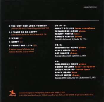 CD Thelonious Monk: Thelonious Monk / Sonny Rollins