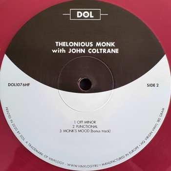 LP John Coltrane: Thelonious Monk With John Coltrane CLR