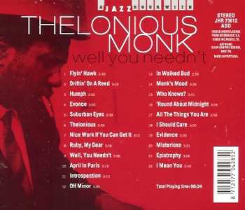 CD Thelonious Monk: Well You Needn't