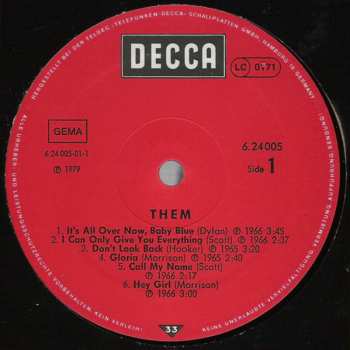 LP Van Morrison: Them Featuring Van Morrison