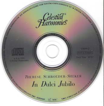 CD Therese Schroeder-Sheker: In Dulci Jubilo