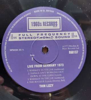 LP Thin Lizzy: Live From Germany 1973 