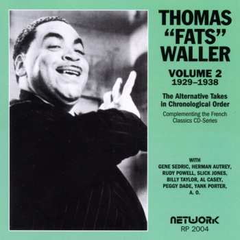 CD Fats Waller: The Alternative Takes In Chronological Order Volume 2 1929-1938