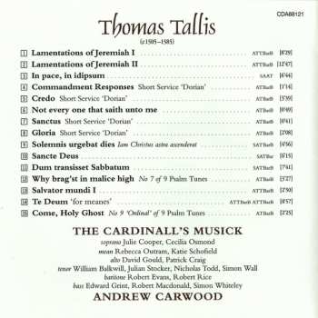 CD Thomas Tallis: Lamentations