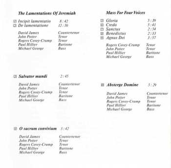 CD The Hilliard Ensemble: The Lamentations Of Jeremiah