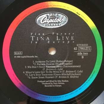 2LP Tina Turner: Tina Live In Europe