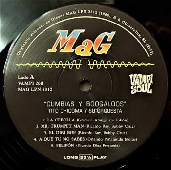 LP Tito Chicoma Y Su Orquesta: Cumbias y Boogaloos
