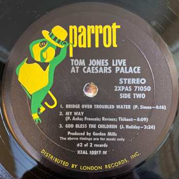 2LP Tom Jones: Live At Caesars Palace