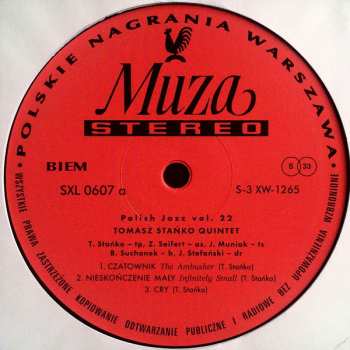 LP Tomasz Stańko Quintet: Music For K