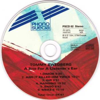 CD Tommy Zwedberg: A Site For A Listener's Ear