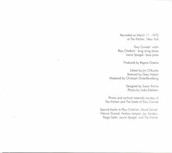 2CD Tony Conrad: Ten Years Alive On The Infinite Plain
