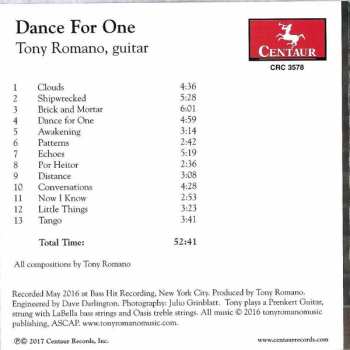 CD Tony Romano: Dance For One