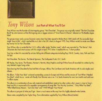CD Tony Wilson: Just Part Of What You'll Get