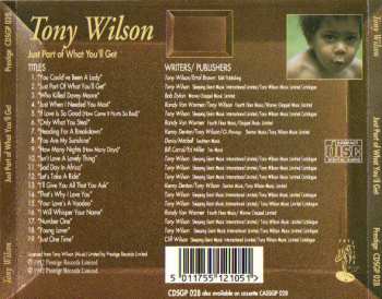 CD Tony Wilson: Just Part Of What You'll Get