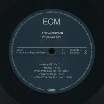 2LP Tord Gustavsen: What Was Said