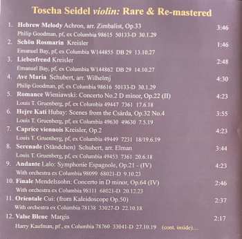 CD Toscha Seidel: Rare And Newly Re-Mastered