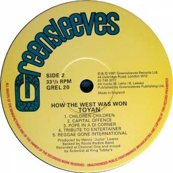 LP Toyan: How The West Was Won