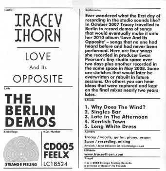 2CD Tracey Thorn: Love And Its Opposite DIGI