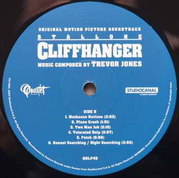 2LP Trevor Jones: Cliffhanger (Original Motion Picture Soundtrack) LTD