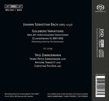 SACD Trio Zimmermann: Goldberg Variations