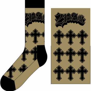 Merch Tupac: Členkové ponožky Crosses