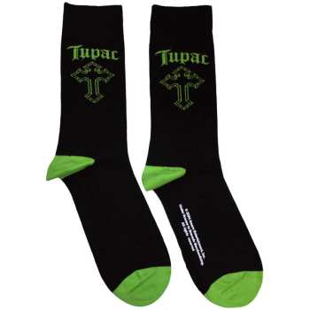 Merch Tupac: Tupac Unisex Ankle Socks: Green Cross