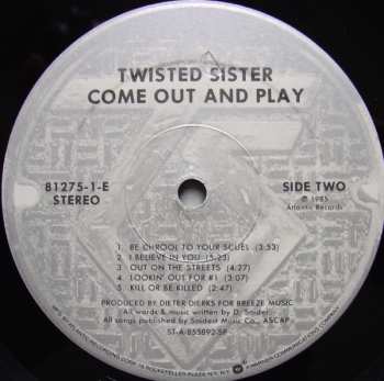 LP Twisted Sister: Come Out And Play