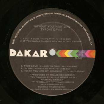 LP Tyrone Davis: Without You In My Life