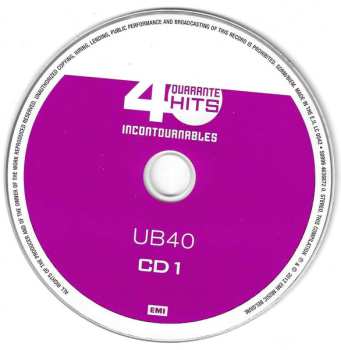 2CD UB40: Quarante Hits Incontournables