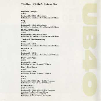 CD UB40: The Best Of UB40 - Volume One