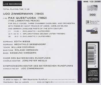 CD Udo Zimmermann: Musica Viva 05 : Pax Questuosa