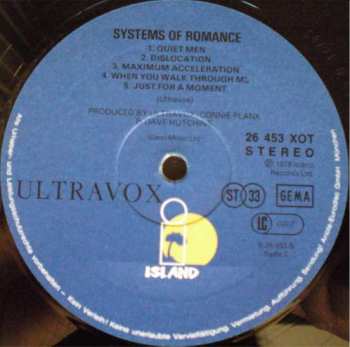 LP Ultravox: Systems Of Romance