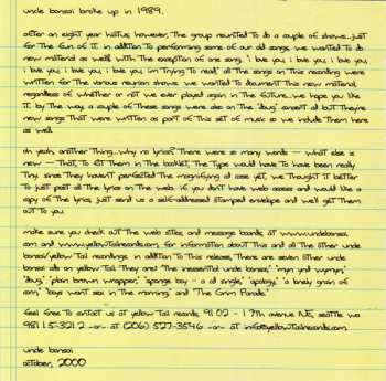 CD Uncle Bonsai: Apology