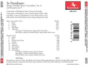 CD University Of Northern Iowa Concert Chorale: In Paradisum